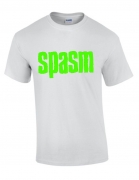SPASM - green Logo - white T-Shirt Größe XXL