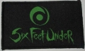 SIX FEET UNDER - grünes Logo - gewebter Aufnäher