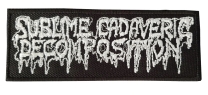 SUBLIME CADAVERIC DECOMPOSITION - white Logo embroidered patch (by SMG) SUBLIME CADAVERIC DECOMPOSITION - white Logo embroidered patch (by SMG)