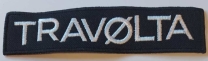 TRAVOLTA - embroidered white Logo Patch (by SMG) TRAVOLTA - embroidered white Logo Patch (by SMG)