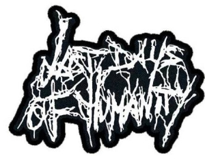 LAST DAYS OF HUMANITY - shaped white Logo - small Embroidered Patch (by SMG)