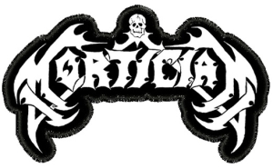 MORTICIAN - embroidered cutted white logo Patch