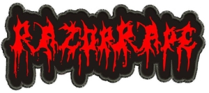 RAZORRAPE - Red Logo embroidered cutout Patch (by SMG)