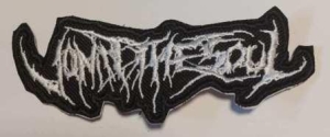 VOMIT THE SOUL - Embroidered shaped Patch white Logo (by SMG)