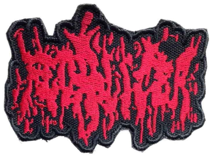 FECALIZER - red cut-out Logo embroidered patch (by SMG)