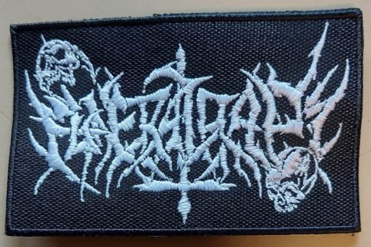 FUNERAL RAPE - embroidered WHITE Logo Patch (by SMG)