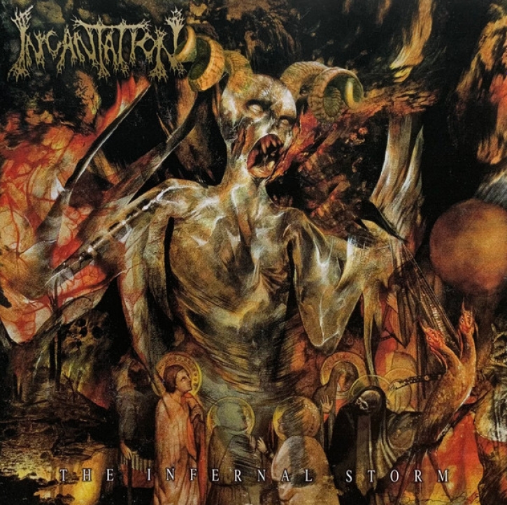INCANTATION - Gatefold 12'' LP - The Infernal Storm (Gold [Translucent] With Swamp Green, Red And White Splatter Vinyl)