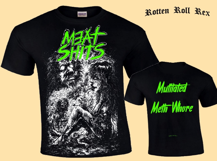 MEAT SHITS - Mutilated Meth Whore - T-Shirt Größe XXXL