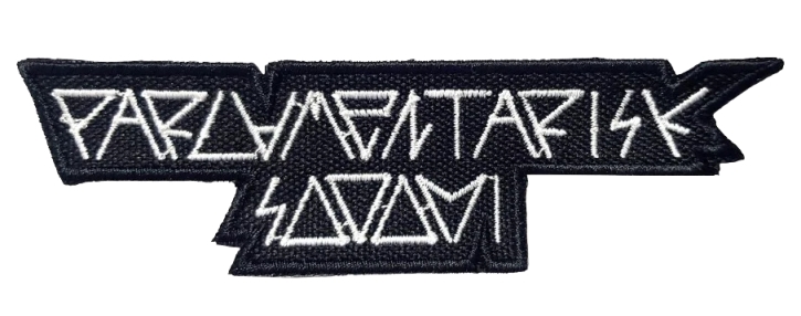 PARLAMENTARISK SODOMI - white cut-out Logo embroidered patch (by SMG)