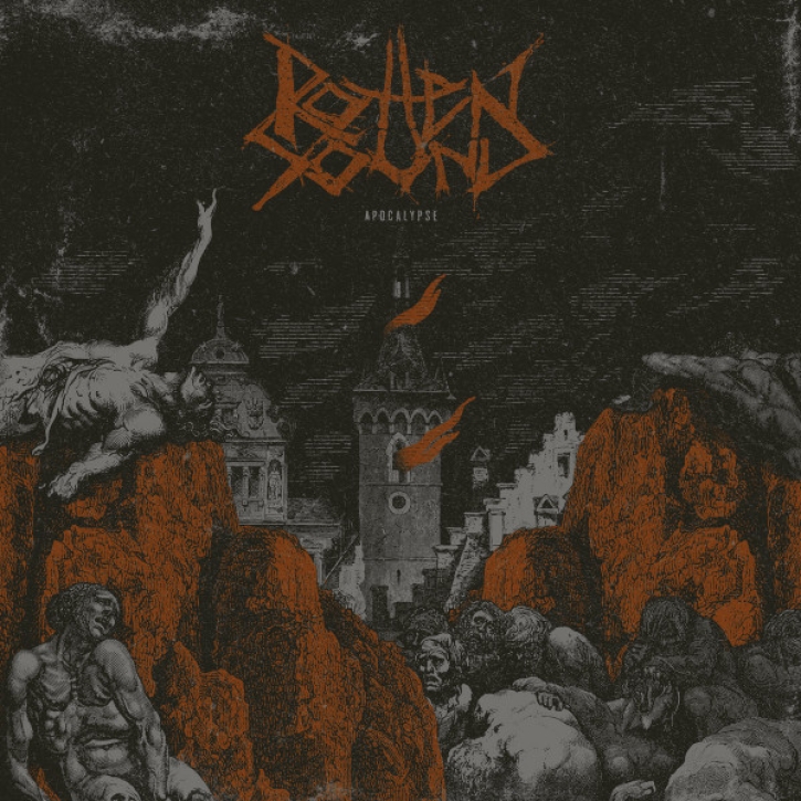 ROTTEN SOUND - Gatefold 12'' LP - Apocalypse (Red Black Marbled Vinyl)