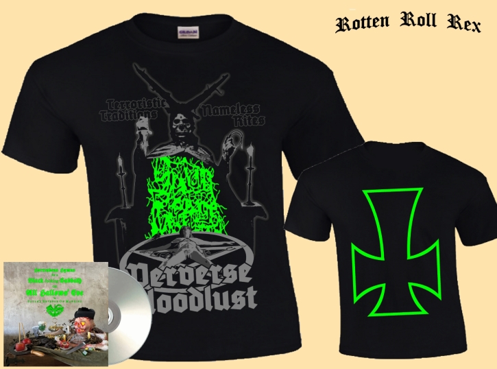 SATAN'S REVENGE ON MANKIND - CD + T-Shirt BUNDLE- Horrendous Hymns For A Black Fucking Sabbath On All Hallows' Eve - size M
